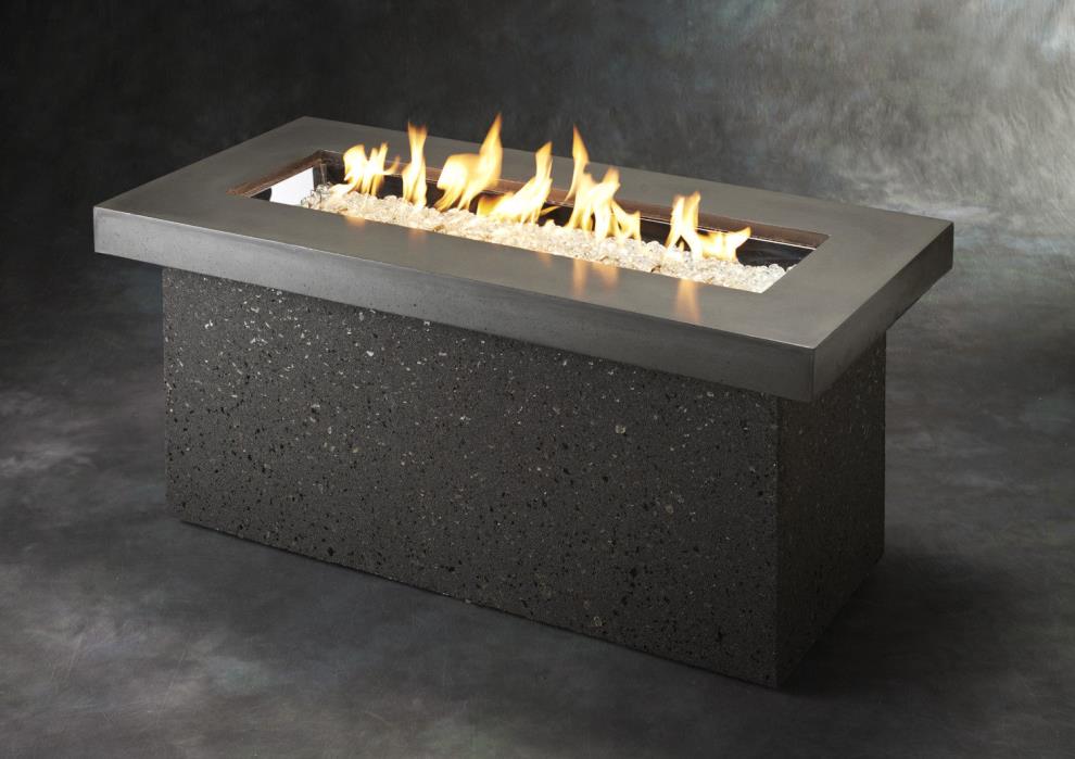 Outdoor GreatRoom Company Key Largo Fire Pit, Supercast, Midnight Mist