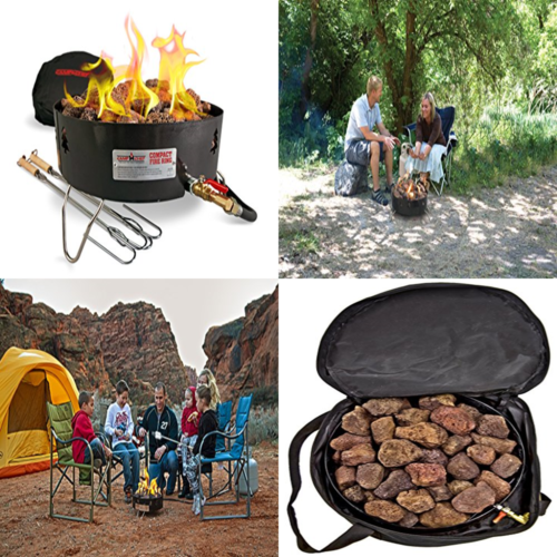 Propane Outdoor Portable Campfire BLACK FREE SHIPPING Mens