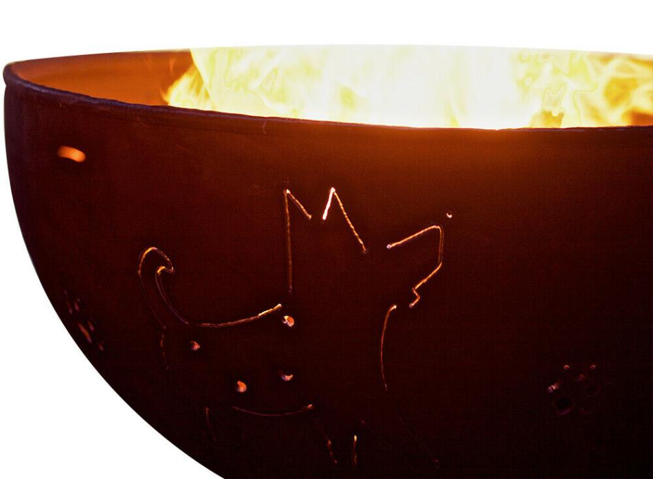 Funky Dog Outdoor Fire Pit Bowl Patio Fireplace Natural Gas Liquid Propane