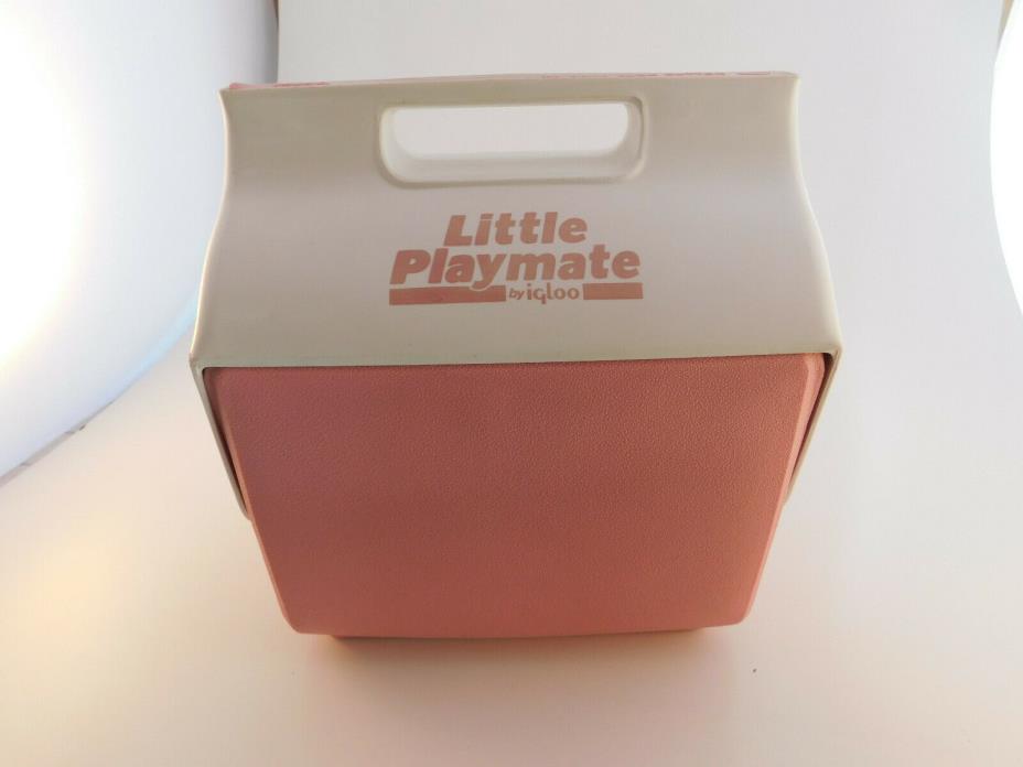 Vintage 1989 Igloo Little Playmate Lunchbox Beer Can Insulated Cooler PINK RARE