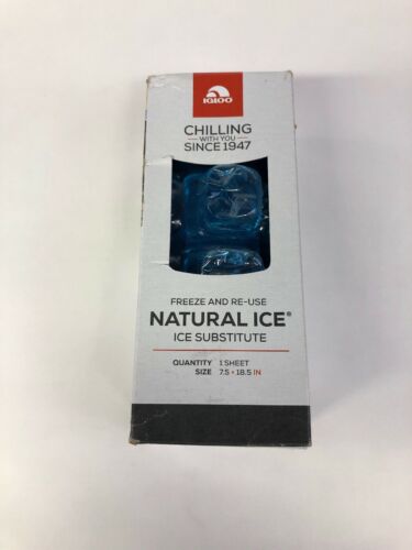 Igloo Natural Ice Freezer Block Ice Sheet Large Reusable 7.5 x 18.5