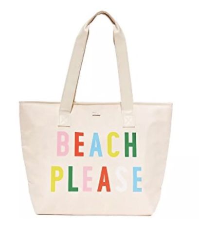 NWT Ban.Do Us “Beach Please” Just Chill Out Cooler Bag Tote Cream