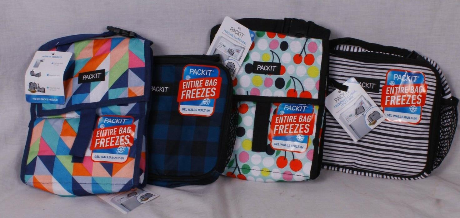Packit Freezable Lunch Bags or Boxes in Different Colors and Patterns