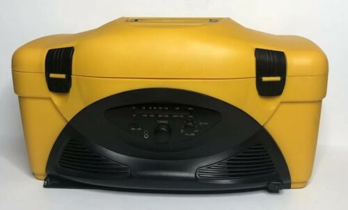 Sharper Image ST 420 Cool Tunes Yellow AM/FM Radio Rock Cooler For Beach Picnics