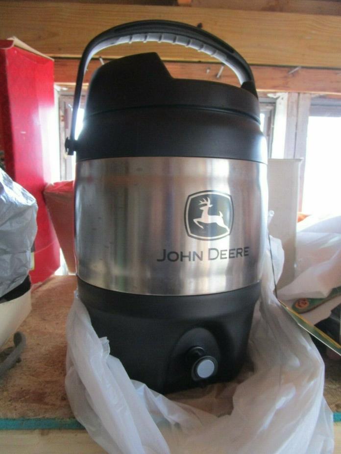 John Deere Stainless & Plastic 3 Gallon Water Cooler Jug Dispenser Free Shipping