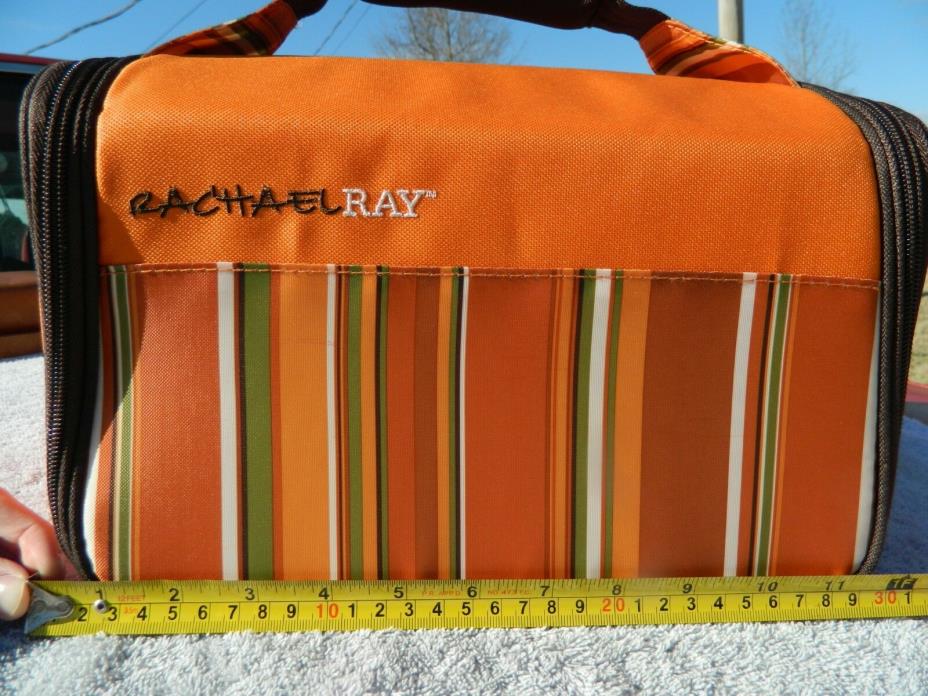 Rachel Ray Stow-A-Way Potluck Thermal Insulation Bag Orange Travel