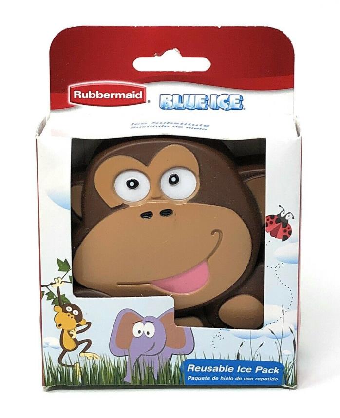Rubbermaid Blue Ice MONKEY Reusable Ice Pack for Kid's Lunch Boxes