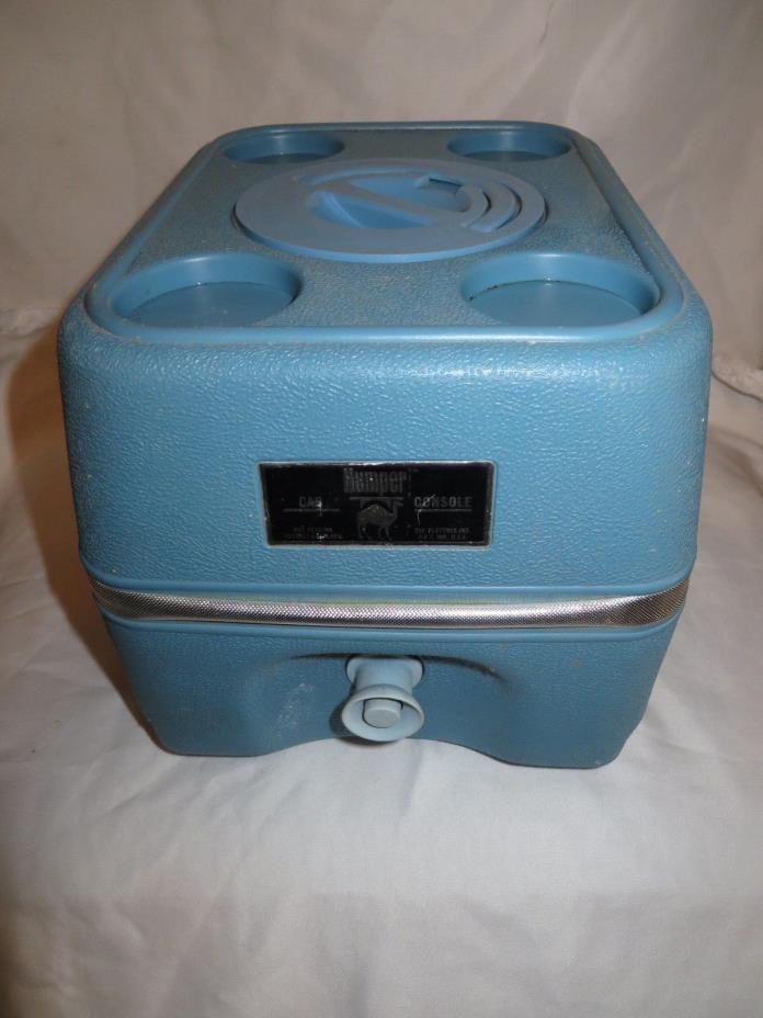 Vintage Humper Car Console Drink Cooler w/Spout Baby/Light Blue
