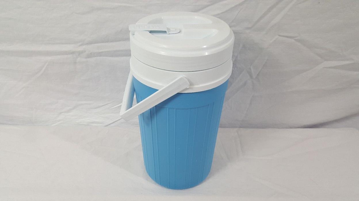 Vintage One Gallon Fiesta Cooler Thermos Water Jug Light Blue Made in USA Nice