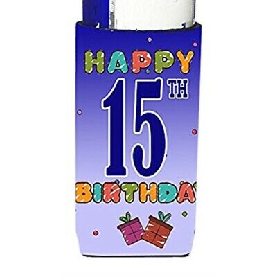 Happy 15th Birthday Ultra Beverage Insulators for slim cans CJ1106MUK