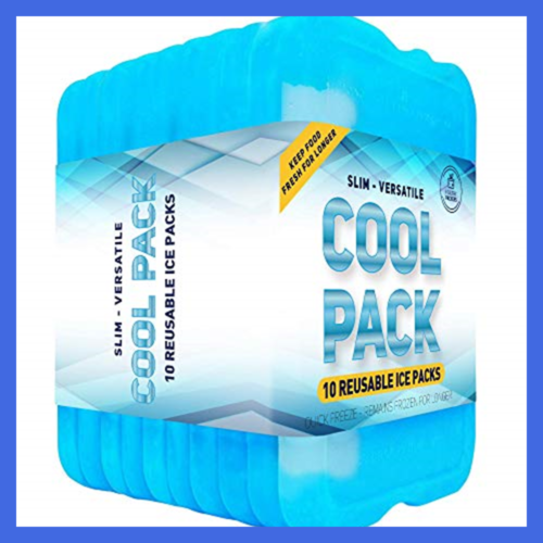 Ice Pack For Lunch Box Freezer Packs Original Cool Set Of 10 Slim & Long