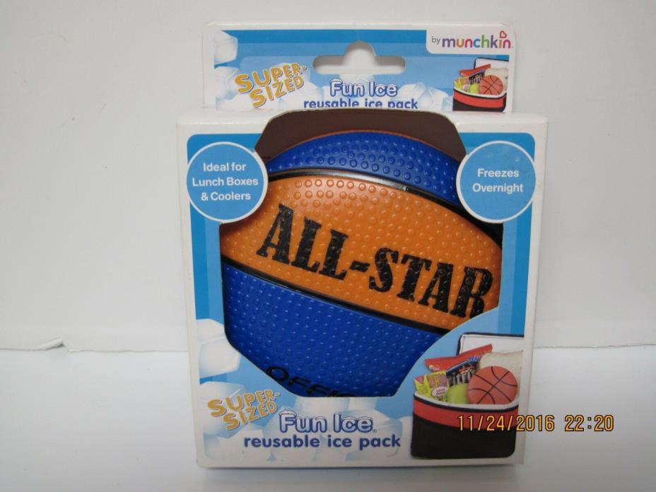 REUSABLE ICE PACK FUN ICE SUPER SIZED BASKETBALL NEW MUNCHKIN