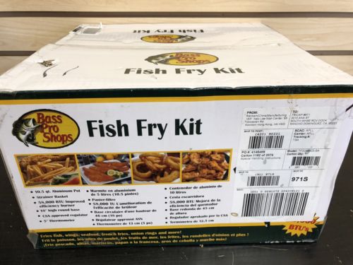 **NEW NEVER OPENED** BASS PRO SHOPS FISH FRY KIT, 10.5 QUART ALUMINUM POT