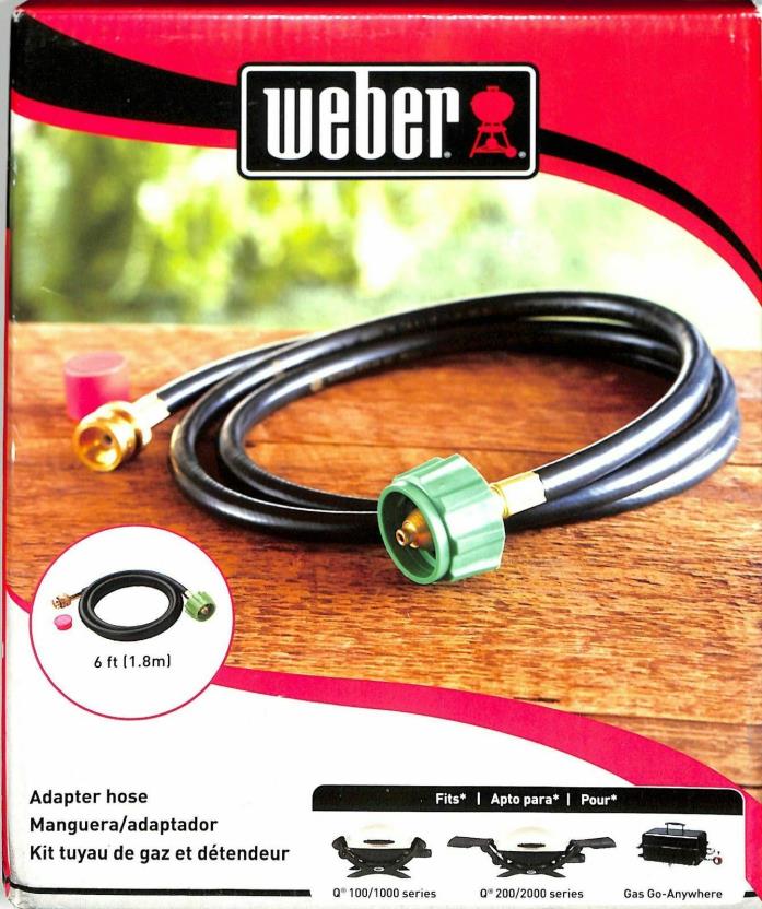 Weber 6501 6-ft Adapter Hose for Baby Q-Series & Gas Go-Anywhere Grills