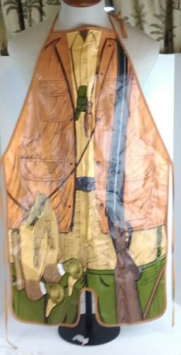 Vintage hunter apron and fishing 100% vinyl apron made in Taiwan by Salamander