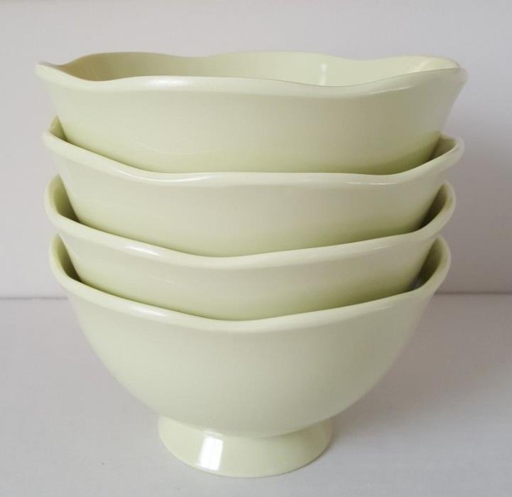 Target Home 4 Melamine Bowls Sunday Brunch Celery Green Footed Scalloped edge