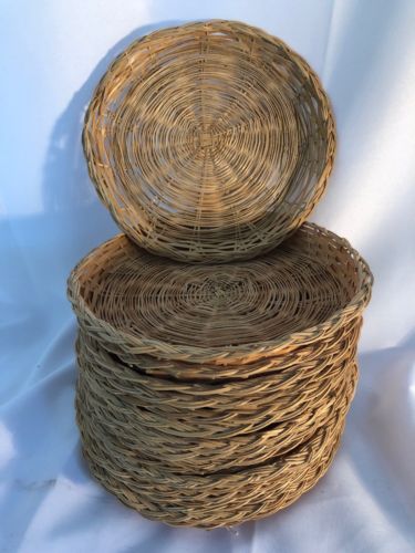 18 Vintage Bamboo Paper Plate Holders