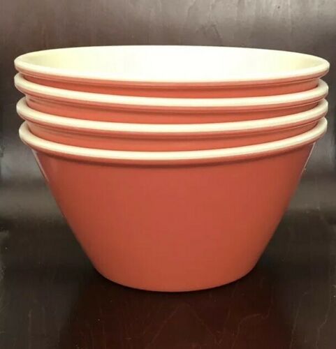 Threshold Melamine 4 Piece Large Soup/ Cereal Bowl Set Coral