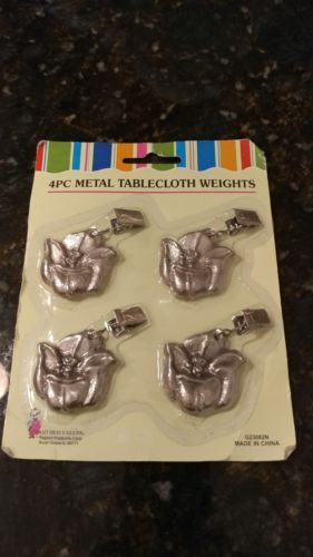 Set of 4 Tablecloth Weights -NEW - Flowers 1.5