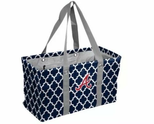 Logo Brands 602-765QF Atlanta Braves Quatrefoil Picnic Caddy
