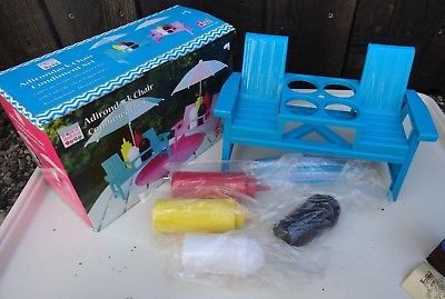 Adirondack Chair Umbrella Condiment holder by DEI Blue salt pepper so cute NEW
