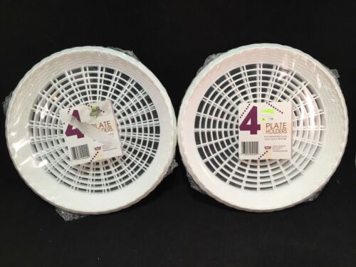 Plastic Paper Plate Holders Lot of 8