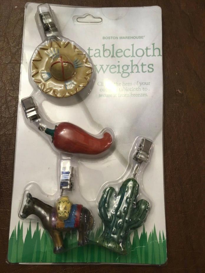 Boston Warehouse Picnic Party Tablecloth Weights Set of 4 South of the Border