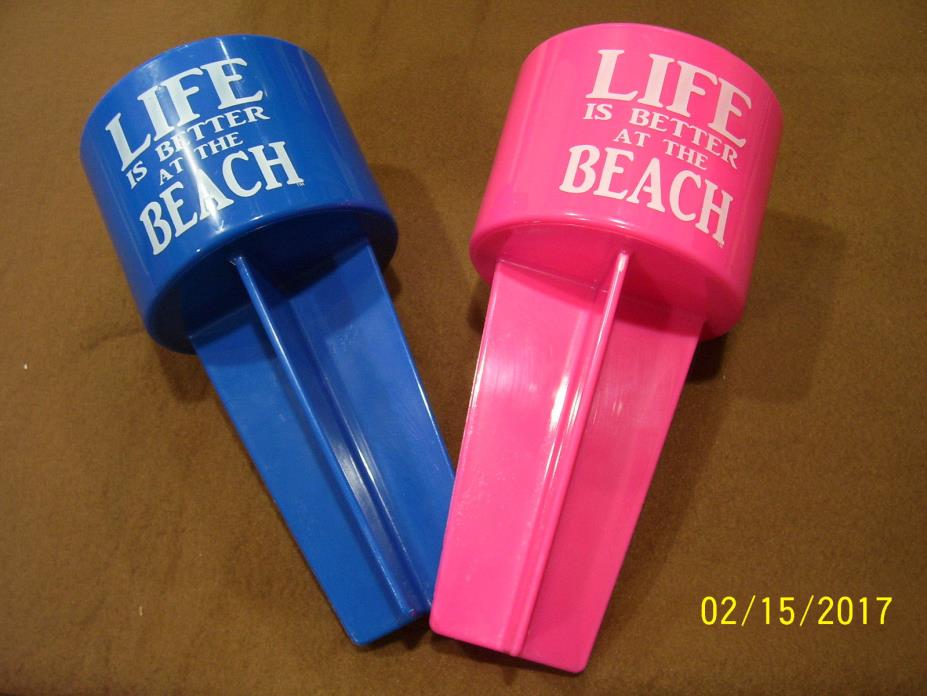 lot TWO 2 Spiker drink soda beer water bottle can holders for beach picnic sand
