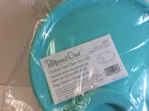 PAMPERED CHEF Outdoor Party Plate Set Of 6 #2823 New In Sealed Package