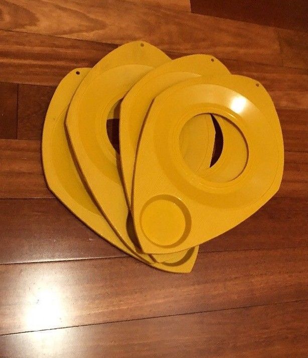 4 Wilpak Gold Color Paper Plate Cup Holders - This Is Us Party 1975 Camping