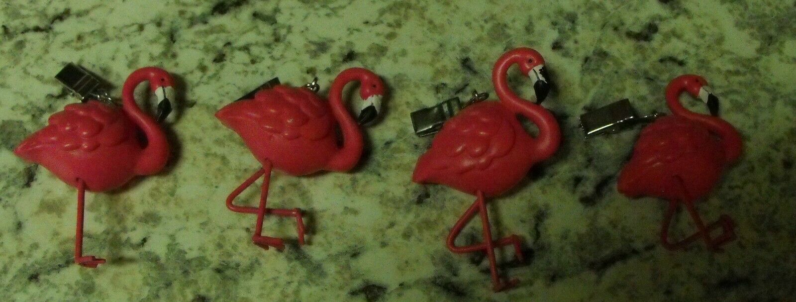 Pink Flamingo clip-on tablecloth weights (Set of 4) Boston Warehouse Key West