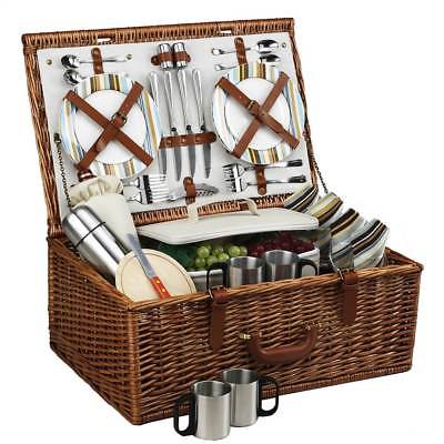 Dorset Santa Cruz Picnic Basket for Four with Coffee Set [ID 102122]