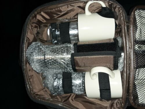 Gevalia Coffee Travel Backpack Picnic Set - Includes 2 Mugs and a Canister