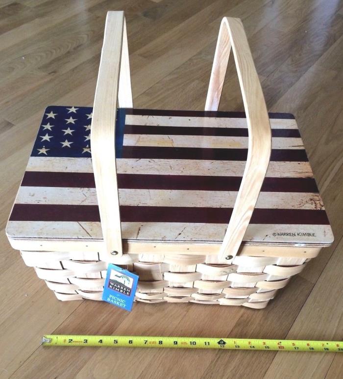 Warren Kimble- Picnic Basquet, US Flag
