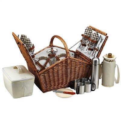 Huntsman London Picnic Basket for Four with Coffee Set [ID 102133]