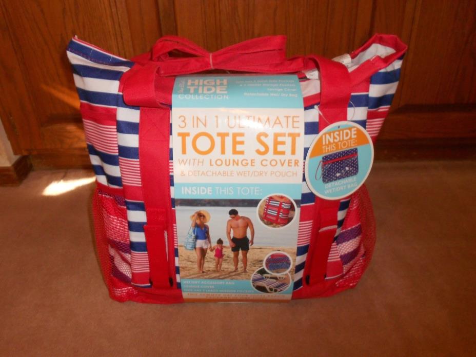 NEW, STEVE ELLIOT'S HIGH TIDE COLLECTION 3-IN-1 ULTIMATE TOTE SET