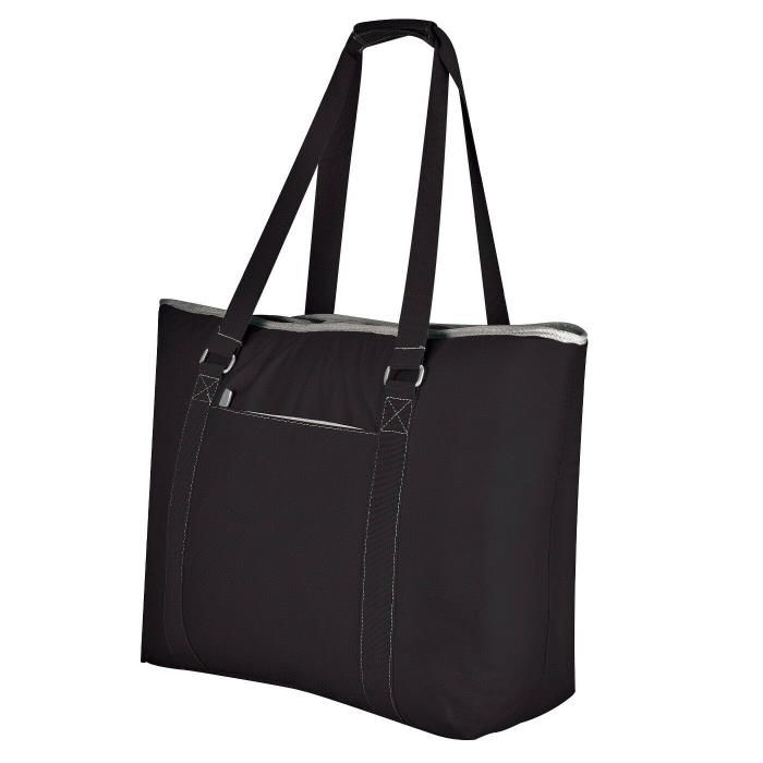 Picnic Time Tahoe Extra Large Insulated Cooler Tote Beach Bag - Black