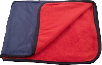 Simplicity Fleece Portable Waterproof Outdoor Camping Blanket Navy/Red