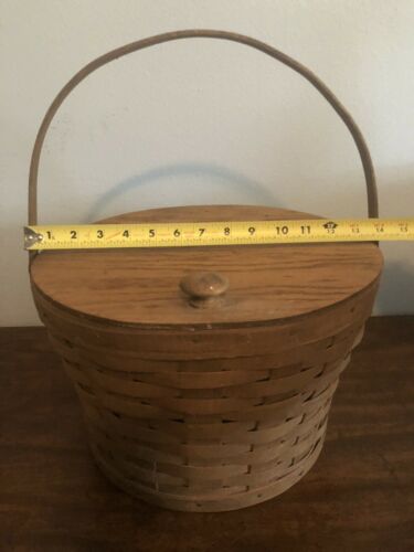Vintage Round Picnic Basket