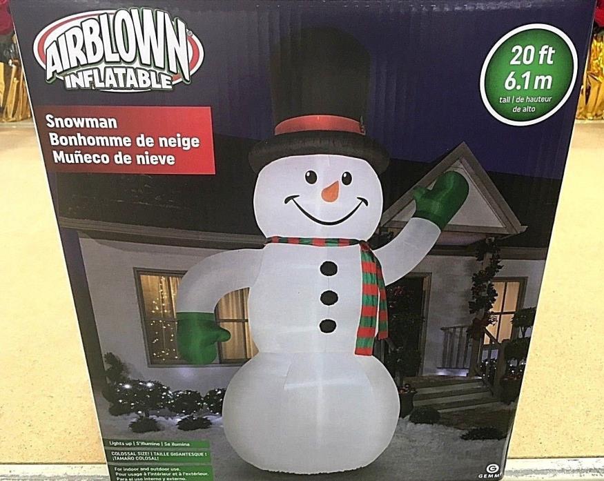 HUGE 20' Snowman Gemmy Airblown Christmas Inflatable