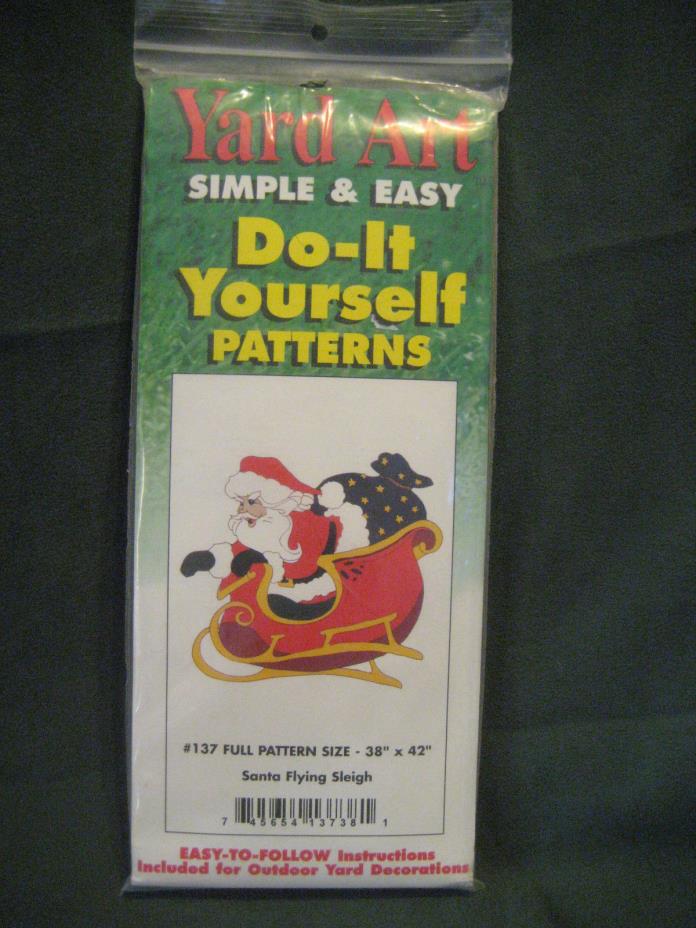 YARD ART Christmas PATTERN woodworking plywood Mr Santa Claus waving full size