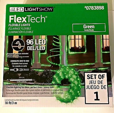 Gemmy LightShow 96-Count 10-ft Constant Green LED Plug-in Christmas Rope Lights
