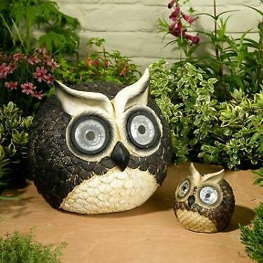 Set of 2 Solar Owl Accent - Large 12