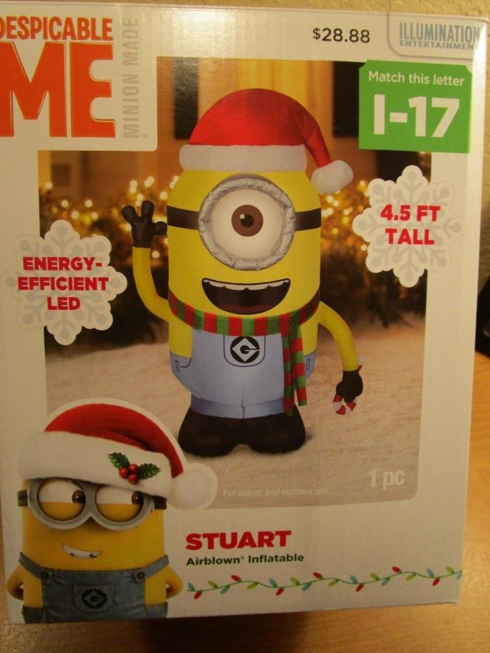 MINION STUART  DESPICABLE ME  5 FT AIRBLOWN INFLATABLE GEMMY NIB