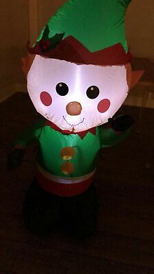 Christmas Inflatable LED Lighted Waving Elf Airblown Decoration By ... BRAND NEW