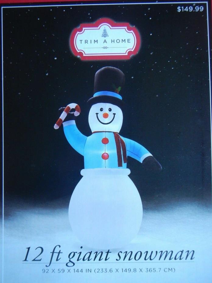Inflatable Giant Snowman Christmas Outdoor Yard Decor 12 Ft New
