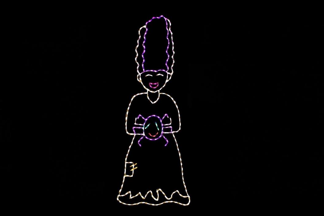 Bride of Frankenstein Halloween LED light metal wire frame outdoor yard display