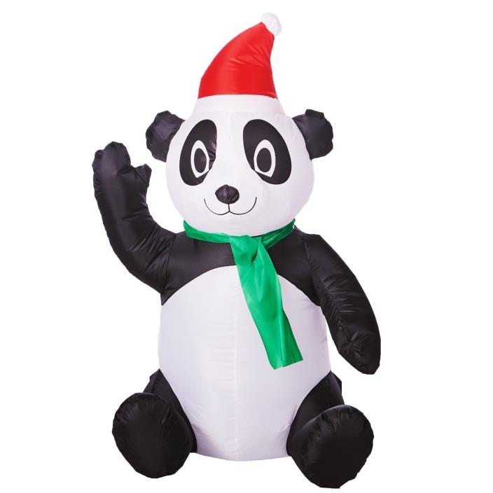 New ! Holiday Time Airblown Inflatable Panda, 3.5' Tall