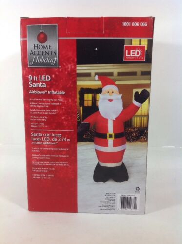 New 9' LED Santa Airblown Christmas Inflatable - Holiday Yard Decor