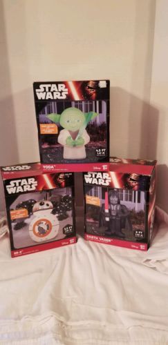 3 NEW DISNEY STAR WARS - INFLATABLES , YODA , BB-8 , DARTH VADER